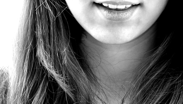 lower part of a girl's face